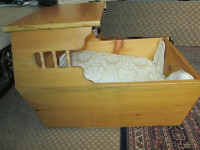 SOLID PINE Hand Made~Portable Baby Crib--An Heirloom Piece