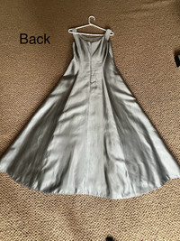 Size 8 - grad Dress - silver grey - made in Canada