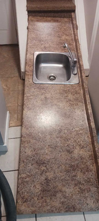 Kitchen counter and sink