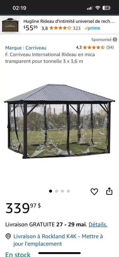 mica ou fenêtre gazebo, View more
