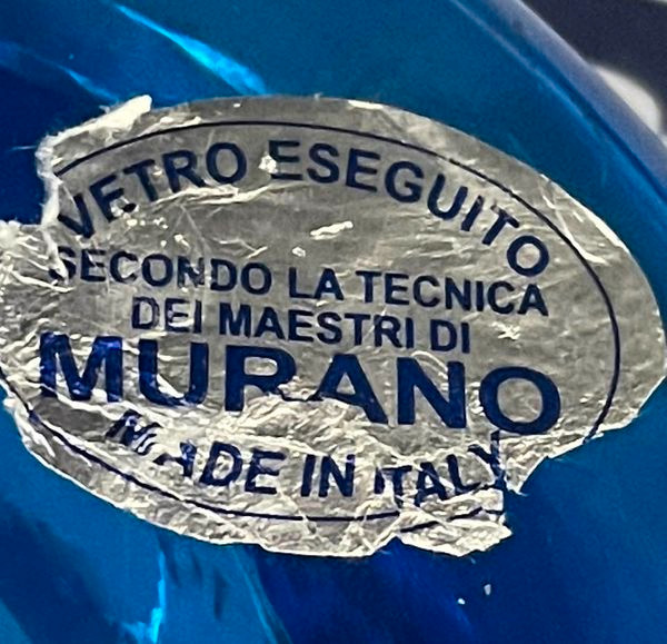 Rare & Unique Hand-Blown Italian Murano Cobalt Blue Glass Vase in Arts & Collectibles in City of Toronto - Image 2