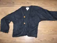 ANNE KLEIN KNITWEAR Ladies Size Small Black Wool Sweater
