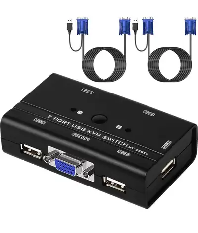 USB VGA KVM Switch with Cables, View more