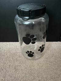 Large Plastic Dog Treat Jar