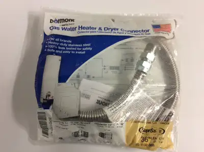 New Dormont Flexible Connection for Gas Water Heater or Dryer, View more