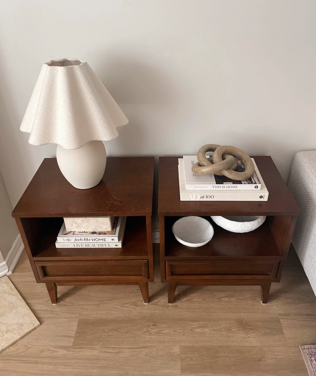 Vintage 1950s Peppler Brothers Mid Century Nightstands x 2 Other