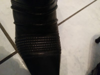 Black genuine Leather boot size 7