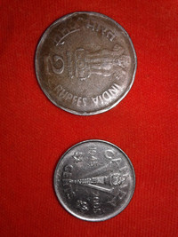 Coins: 1945-2005 V nickel + 2 rupees coin *best offer