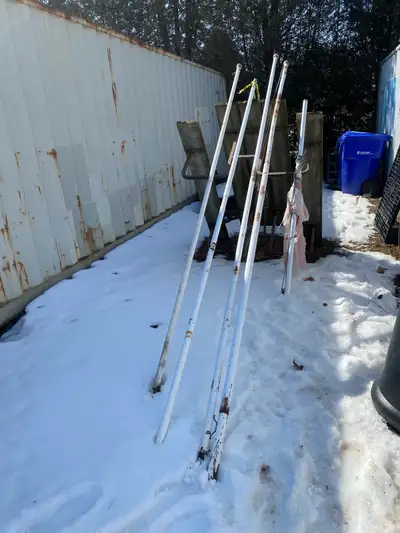 4 Used Flag Poles,Different Lengths, View more