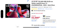 LG G3 65" 4K UHD HDR OLED evoGallery webOS Smart TV(OLED65G3PUA)