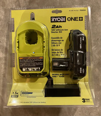 RYOBI 18V ONE+ Lithium-Ion 2.0 Ah Compact Battery and Charger St