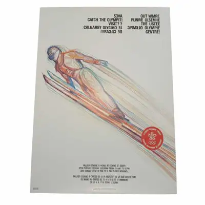 ​Vintage 1988 Calgary Winter Olympics Poster, View more