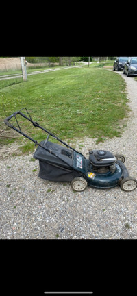 Push mower with catcher