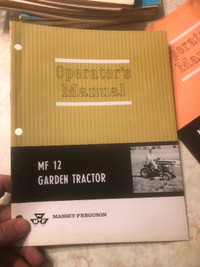 Massey Ferguson model 12 Garden Tractor Manual