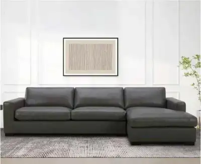 Top Grain Leather Sectional , View more
