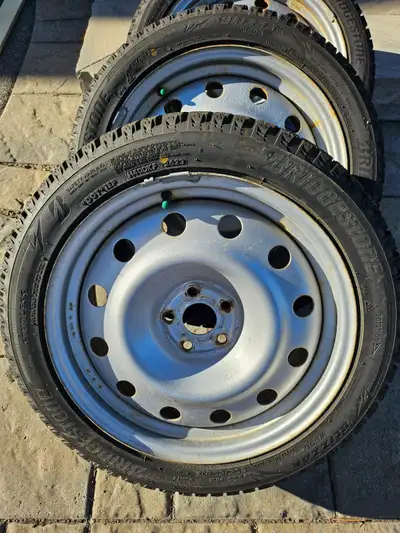 - Bridgestone Blizzak WS90 Winter Tires 205/50/R17 - 17’ steel rims with 5x100 bolt pattern (removed...