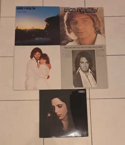 Barry Manilow Neil Diamond Barbra Streisand Vinyl Records, View more