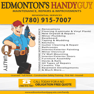 HONEST PROFESSIONAL HANDYMAN ☎ (780) 915-7007, View more