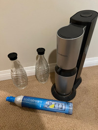 Sodastream W/ Two Glass Bottle + Full Conister