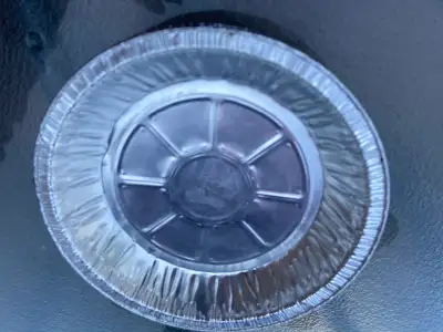 A dozen ‘gently used’ 9 inch aluminum foil pie plates.
