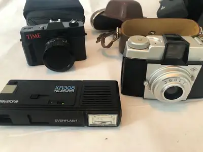3 VINTAGE COLLECTABLE CAMERAS, View more