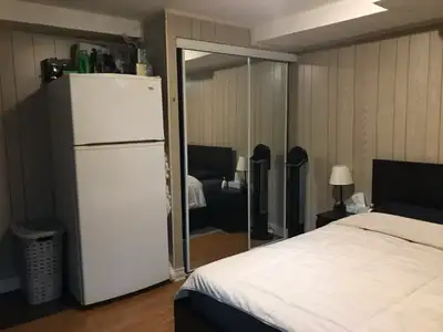 furnished room in basement
