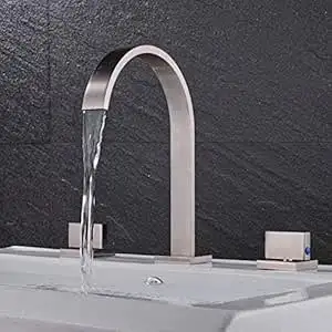 Kitchen Taps Faucet Modern Waterfall Spout Sink Faucet Double Ha in Plumbing, Sinks, Toilets & Showers in Gatineau - Image 2