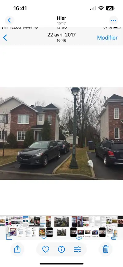 Location rue de Beaurivage Maison sur 2 étages avec sous-sol aménagé à louer à 3 km (2 min) des pont...