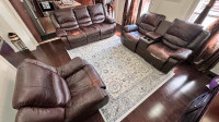 Bad Boy Leather 6 Seater Recliner Sofa