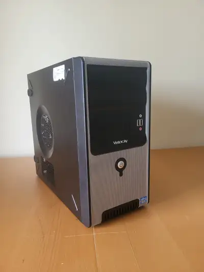Can fit micro and mini ATX motherboards. It has all the power, audio cables, 80mm rear fan, some mou...