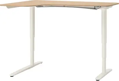 Ikea DESK: Bekant L-Desk (Left) Sit-Stand, View more
