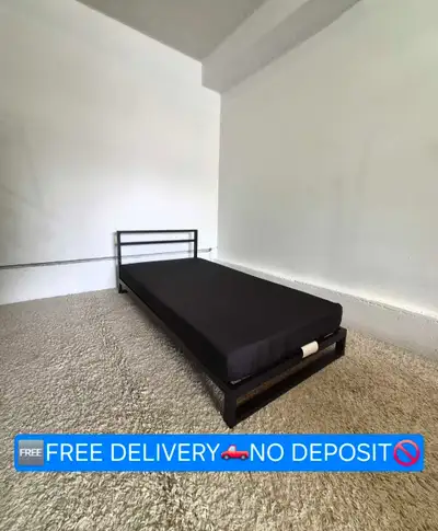 FREE DELIVERY Single Size/Twin Size Bedframe & Mattress w Topper, View more
