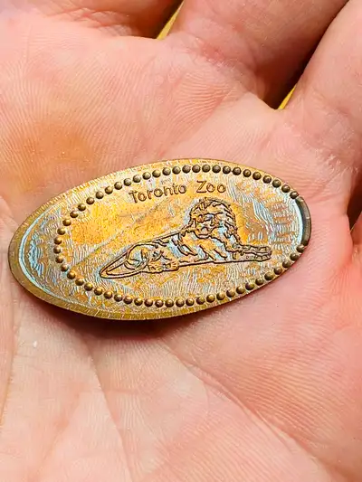 Pièce de monnaie 1 cent, souvenir sous noire écrasé, View more
