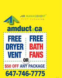 *PREMIUM DUCT CLEANING•SPRING SALE! CALL TO BOOK:  647-746-7775•