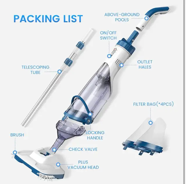 Enhulk PC15 Pool Vacuum for Above Ground & Inground Pools in Hot Tubs & Pools in Kitchener / Waterloo - Image 6