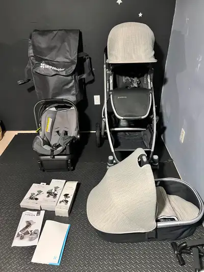 UpperBabby  Vista V2  with complete kits + Nuna baby car seat, View more