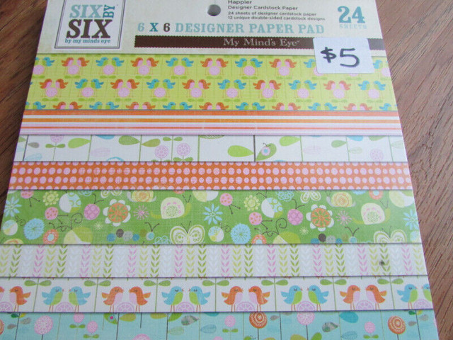 SALE! 6x6 cardstock paper pads for cardmaking, scrapbooking, etc in Hobbies & Crafts in City of Halifax - Image 2