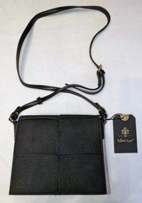 Smart BNWT Black Moda Lena Vegan Leather Crossbody Bag!
