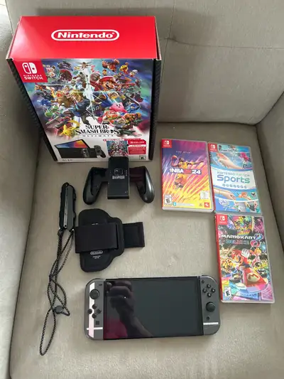 Nintendo Switch OLED Super Smash Bros Ultimate Bundle, View more
