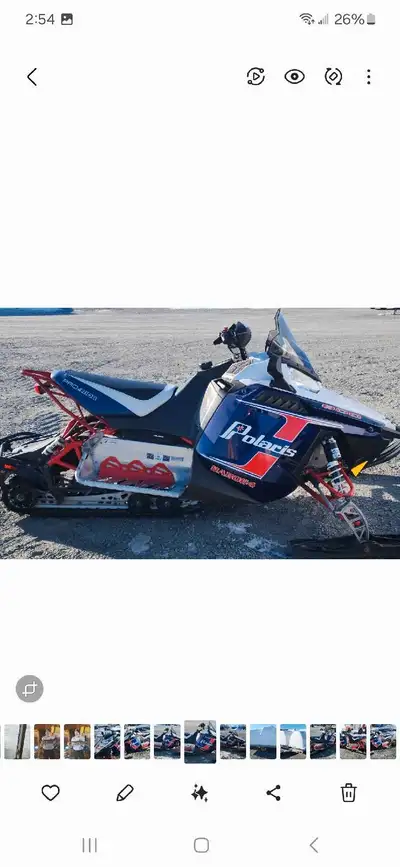 2011 polaris rush pro r 800. Runs awesome and no issues. Fast ,reliable and very comfortable. Retro...