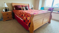 Queen Bed with Mattress and Box Spring