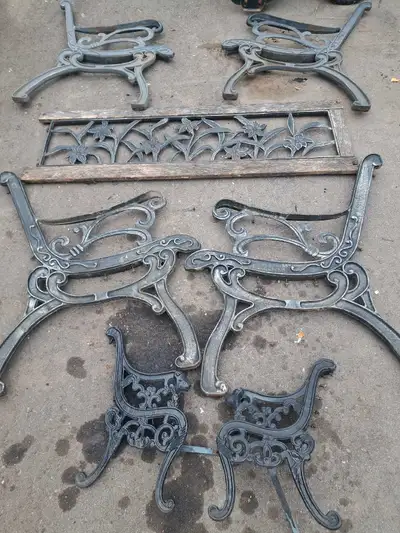 Cast iron bench brackets , View more