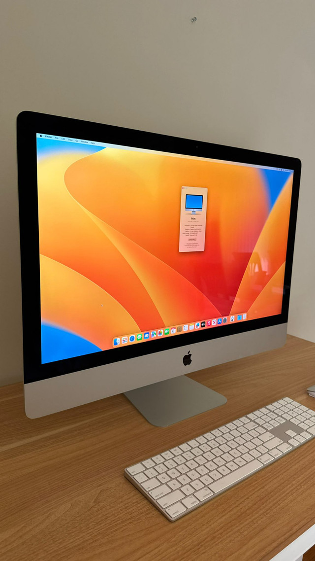 27-inch iMac 5K Retina Display Intel core i5/32GB RAM/512GB in Desktop Computers in City of Toronto - Image 2