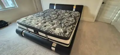 King size bed frame and mattress - great quality, View more