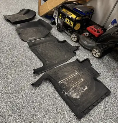 GMC Sierra Dark Atmosphere All-Weather Floor Liners Fits GMC Sierra 2019 & newer ✔️ Heavy-duty all-w...