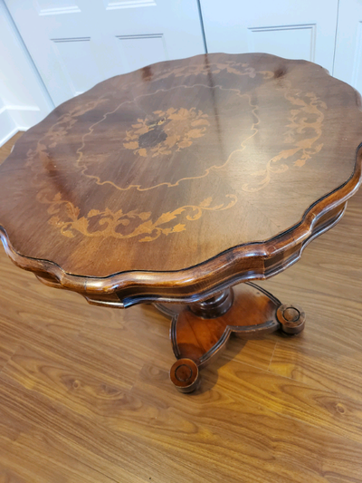 For sale: Beautiful occasional pie-crust table. 24 inches (h) x 26 inches (diameter).. Also availabl...