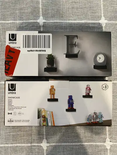 Floating Black Shelves (Set of 3) , View more