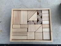 Wood Building Blocks Set Natural Wooden Toy 