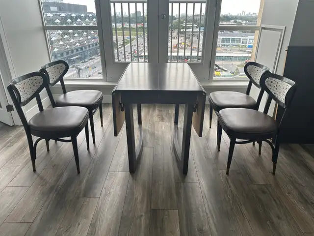 Solid Wood Extendable Drop-Leaf Dining Set in Dining Tables & Sets in City of Toronto - Image 5