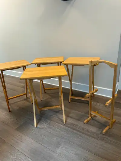 Folding Wooden TV Tables with Stand, View more